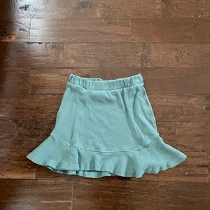 Free people beach green sweater skirt